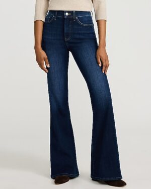 High Rise Dark Wash '70s Flare Jeans