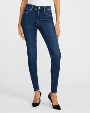 Mid Rise Dark Wash Skinny Jeans