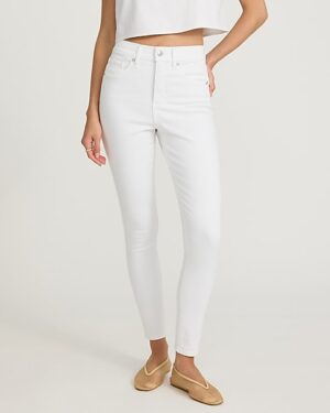 High Waisted White Supersoft Skinny Jeans