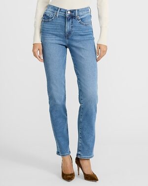 High Waisted Light Wash '90s Slim Jeans