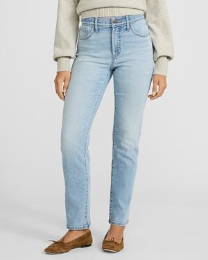 High Waisted Light Wash '90s Slim Jeans