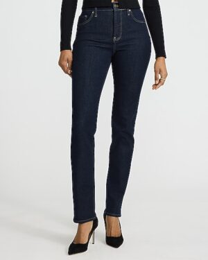 High Waisted Dark Wash '90s Slim Jeans