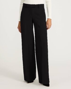 Editor Studio Stretch Twill Mid Rise Wide Leg Pant