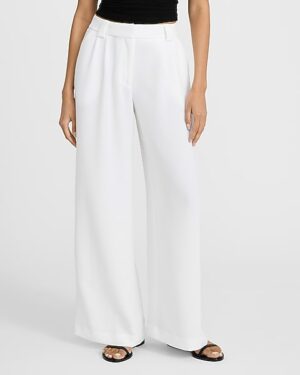 Signature Crepe High Waisted Relaxed Trouser