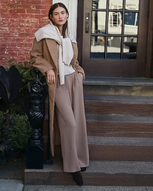 Signature Crepe High Waisted Relaxed Trouser