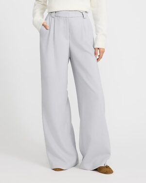 Flannel High Waisted Relaxed Trouser