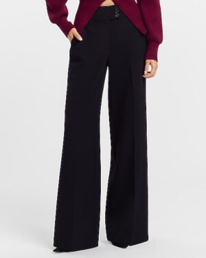 Editor Studio Stretch Twill High Waisted Wide Leg Pant