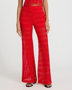 High Waisted Lace Flare Pant