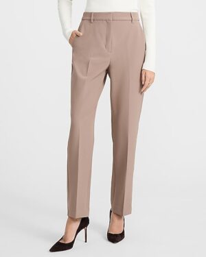 Editor Studio Stretch Twill Super High Waisted Straight Ankle Pant
