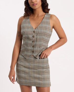 Editor Plaid Super High Waisted Mini Skort