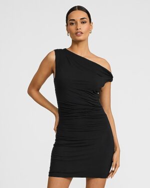 Off The Shoulder Sleeveless Mini Sheath Dress
