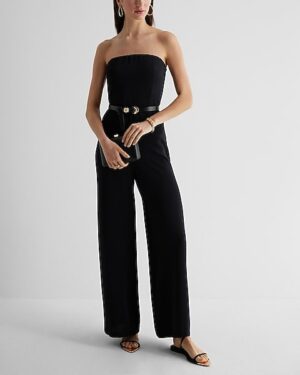 Strapless Wide Leg Jumpsuit