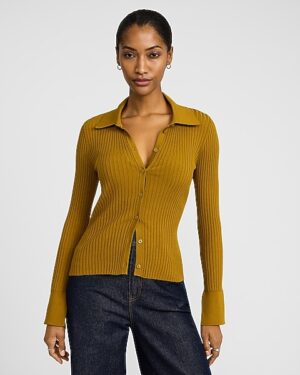 Silky Soft Fitted Ribbed Cardigan