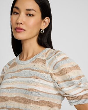 Striped Puff Sleeve Sweater