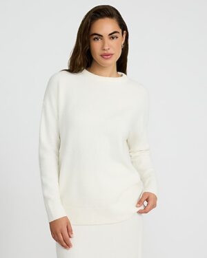 Boucle Crew Neck Tunic Sweater