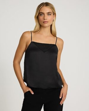 Satin Lace Square Neck Cami