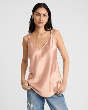 Satin V-Neck Tank