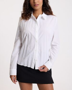 Poly Pleated Shirt