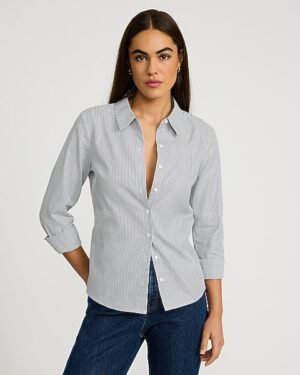 Metallic Striped Portofino Shirt