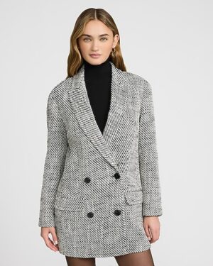 Tweed Double Breasted Cocoon Coat